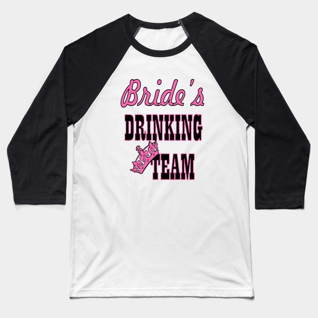 1980s cute pink bride's drinking team bachelorette party Baseball T-Shirt by Tina